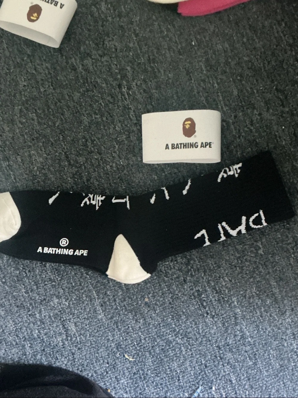 Black Logo Crew Socks